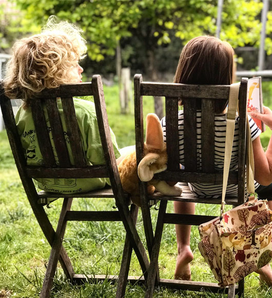 kids in springbank backyard