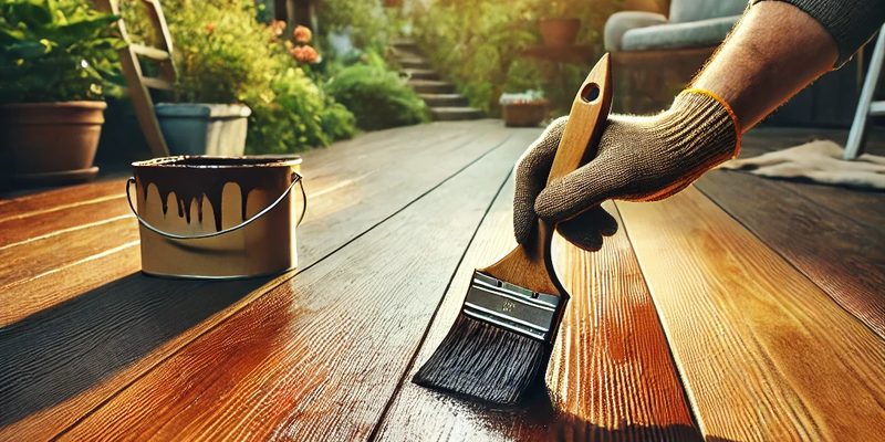 staining your own deck diy